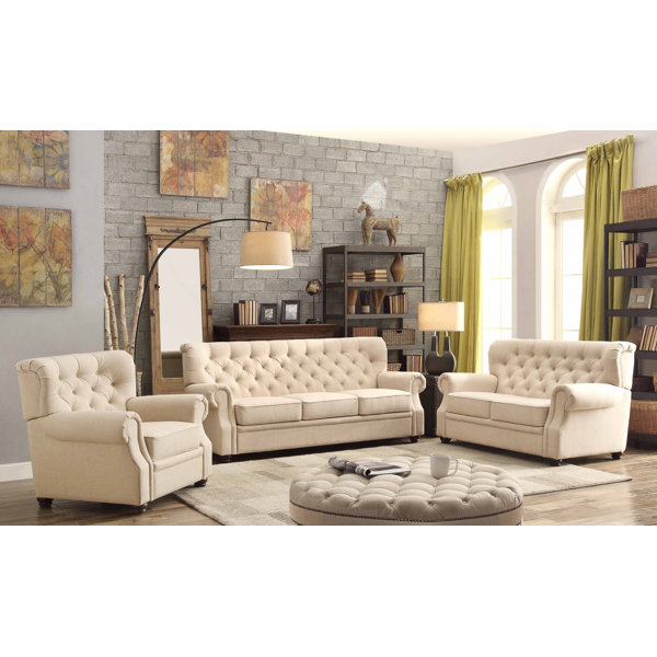 Mulhouse Furniture Ventura 3 Piece Living Room Set & Reviews Wayfair