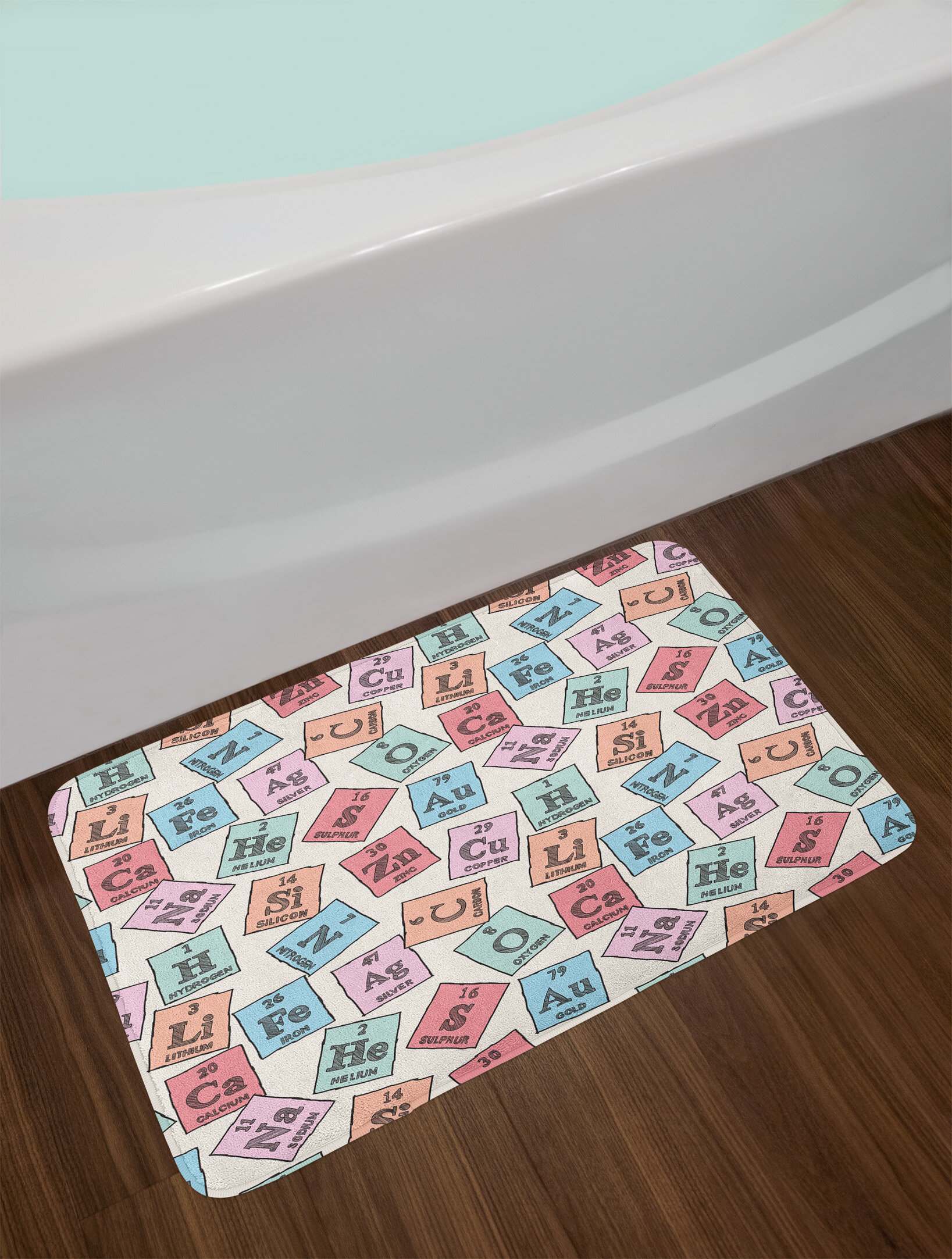 Sketch Periodic Table Bath Rug