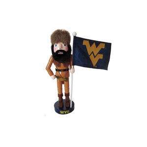 NCAA West Virginia Mascot and Flag Nutcracker Figurine