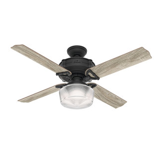 Rustic Ceiling Fans You Ll Love Wayfair 52 Brunswick 4 Blade Led Ceiling Fan With Remote Light Kit Included