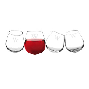 Personalized 12 Oz. Wine Tumbler (Set of 4)