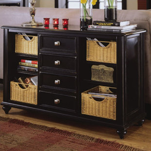 Distressed Black Cabinet Wayfair Wheelock Black Accent Chest