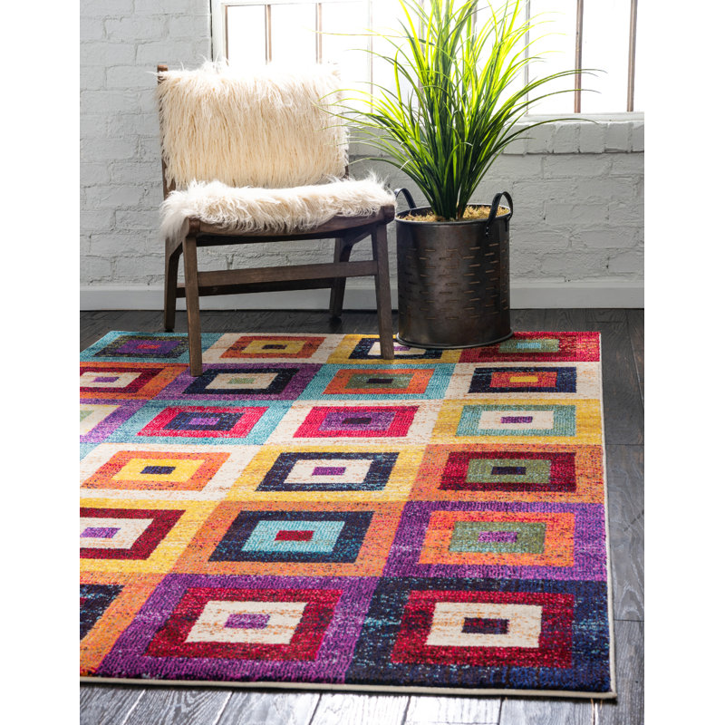 Latitude Run Lionel Blue/Purple Area Rug & Reviews Wayfair