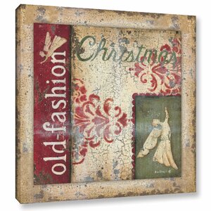 Christmas Textual Art on Wrapped Canvas