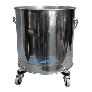 Stainless Steel 8 Gallon Round Mop Bucket with 2