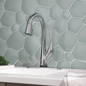 Delta Esque Single Handle Pull Down Bar and Prep Faucet with Touch2O Technology