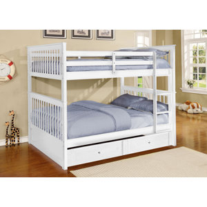 Vicky Full Convertible Bunk Bed with Trundle and Drawers