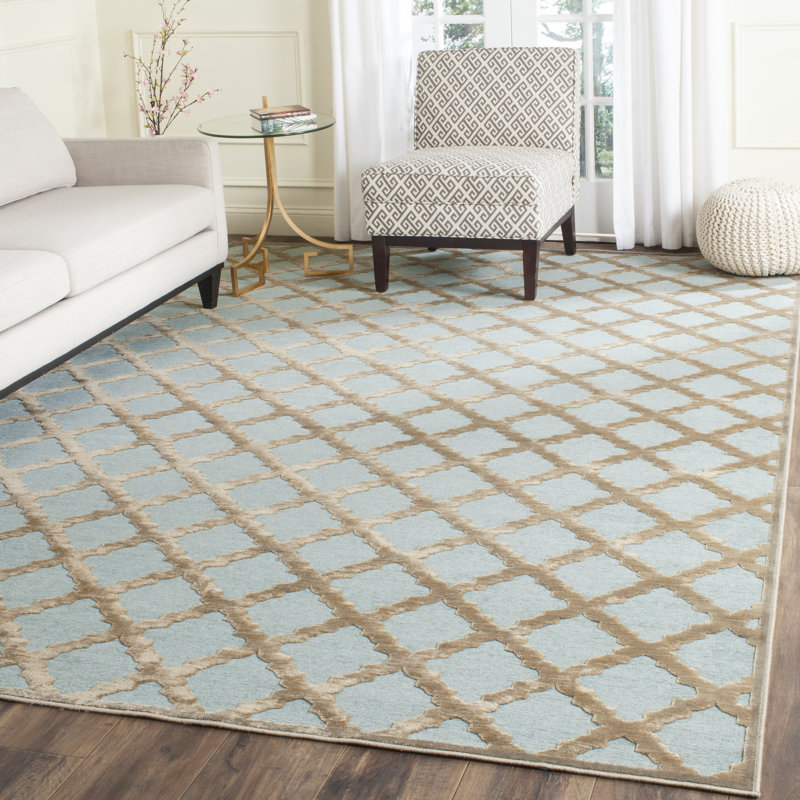 Safavieh Damon Aqua/Brown Area Rug & Reviews Wayfair.co.uk
