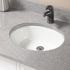 Oval Undermount Bathroom Sink with Overflow