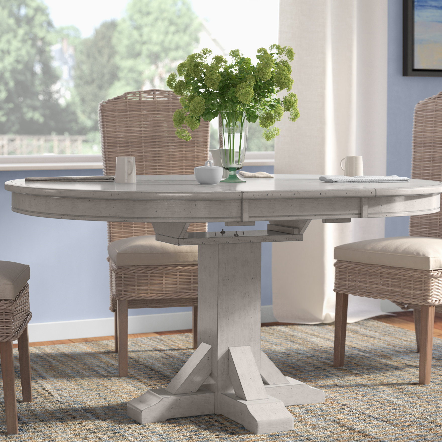 Rosecliff Heights Rutledge Pedestal Extendable Solid Wood Dining Rosecliff Heights Rutledge Pedestal Extendable Solid Wood Dining Table Reviews Wayfair
