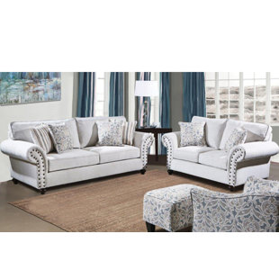 Nailhead Trim Living Room Set Wayfair Holzer Configurable Living Room Set