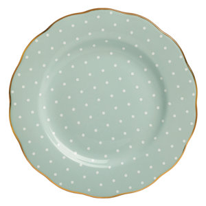 Polka Rose Formal Vintage Salad Plate