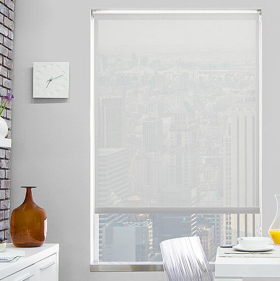 SoHo Shade Company Semi-Sheer White Solar Shade & Reviews | Wayfair