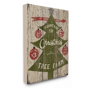 'Mountain Top Christmas Tree Farm' Graphic Art Print