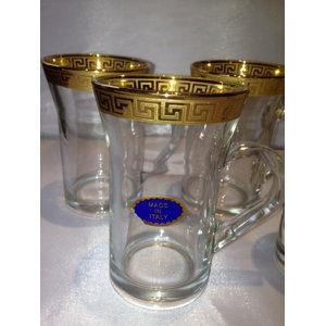 Rosa Greek Key Tea Glass (Set of 6)