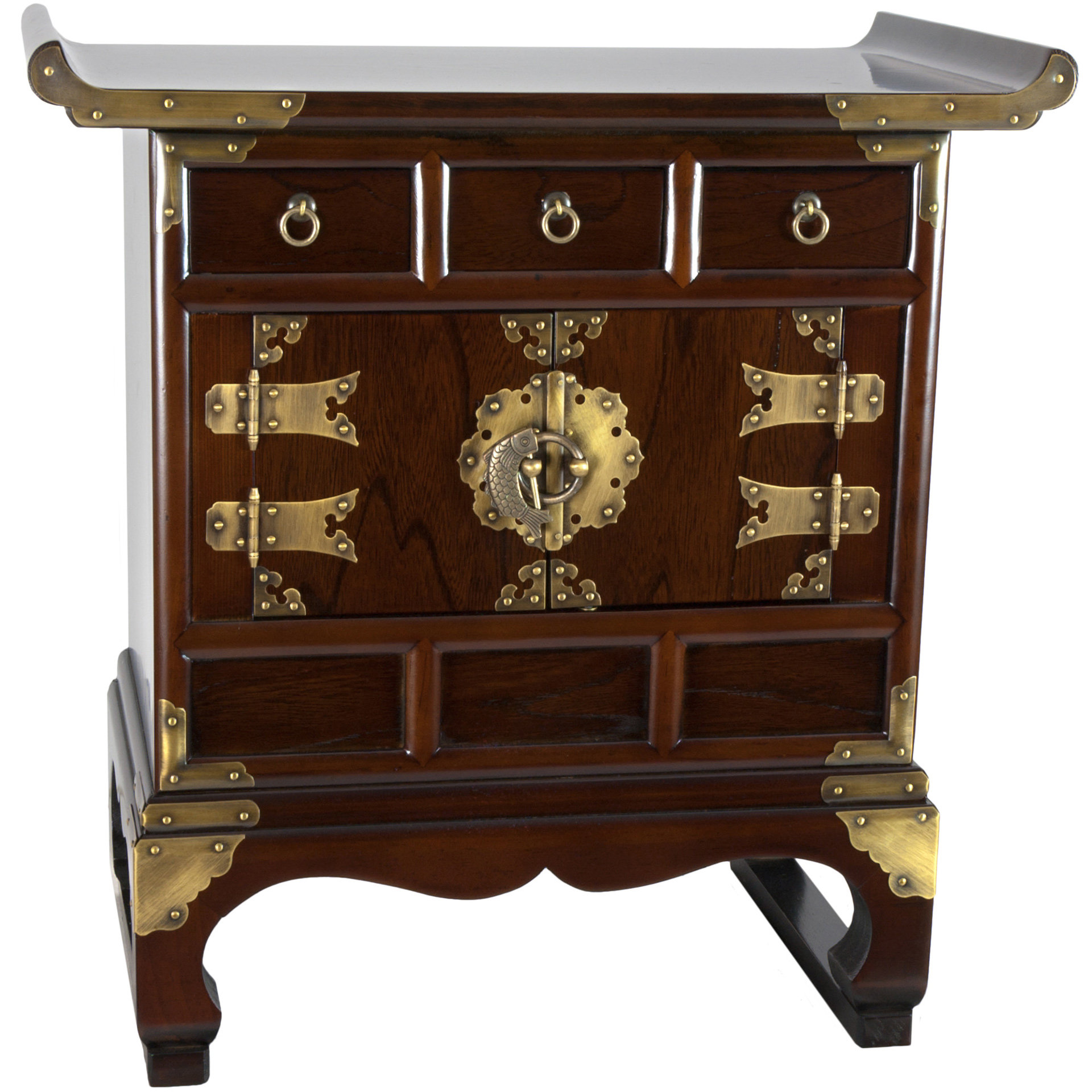 Oriental Furniture Korean End Table With Storage Wayfair