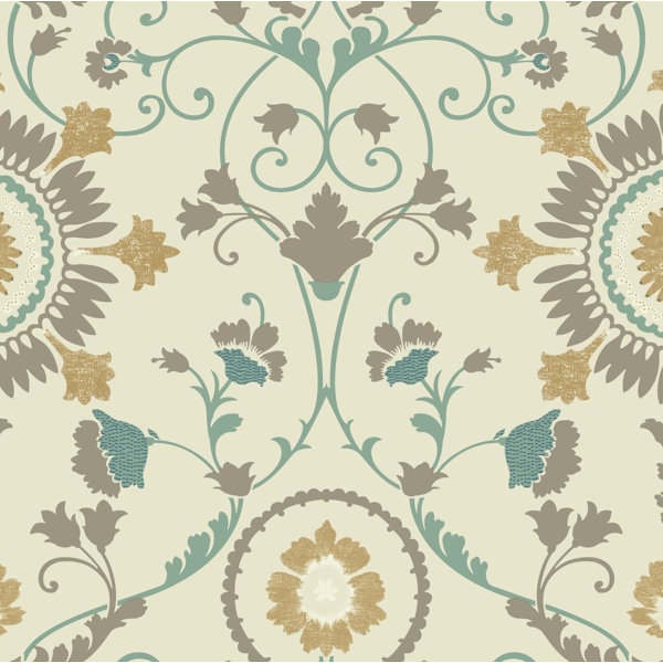 York Wallcoverings Modern Shapes 27’ x 27" Enamel Ornament Wallpaper