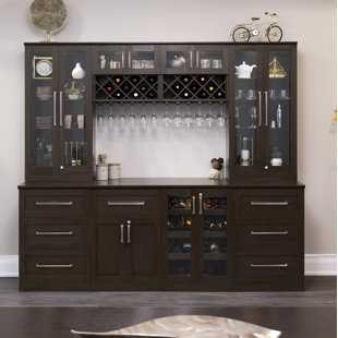 Back Bar Bars Sets You Ll Love Wayfair Home Series Shaker Style Back Bar With Wine Storage
