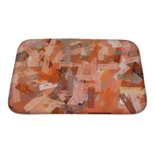 Art Beta Abstract Chalk Strokes Pattern Digitally Created Bath Rug