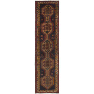 2 5 X 12 Runner Wayfair One Of A Kind Meshkin Hand Knotted Runner 2 11 X 12 5 Wool Black Brown Area Rug