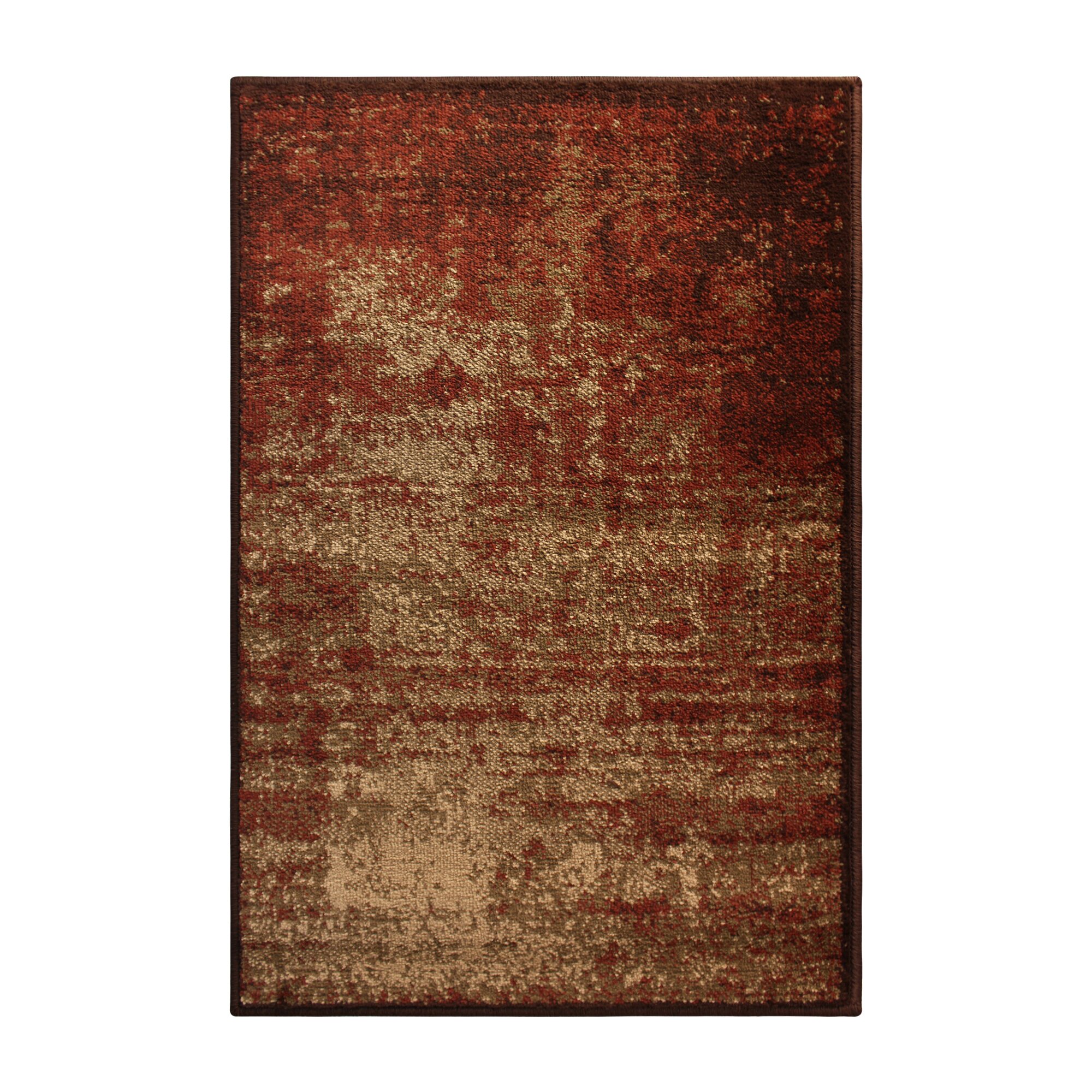 Ebern Designs York Red Beige Area Rug & Reviews