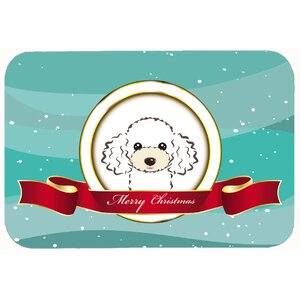 Poodle Merry Christmas Kitchen/Bath Mat