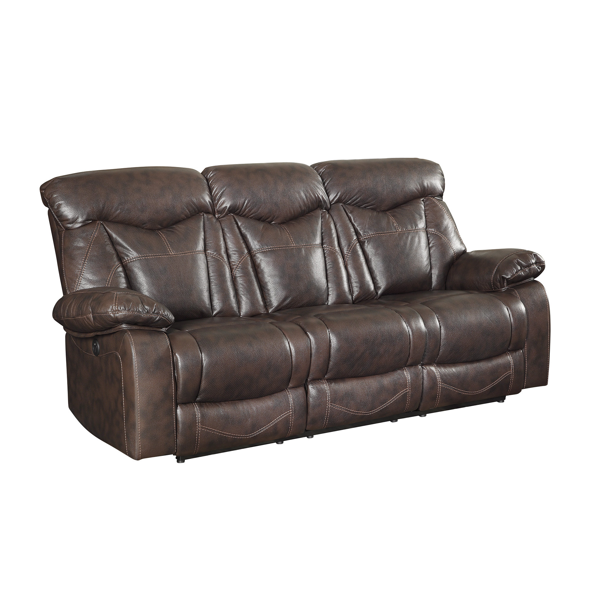 Red Barrel Studio Bonenfant Power Leather Reclining Sofa & Reviews