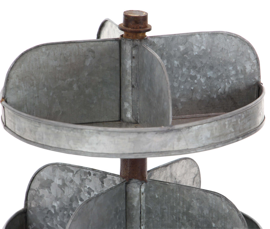 Galvanized 2 Tier Accent Tray Stand & Reviews Birch Lane