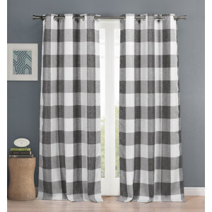 Rosenblum Plaid and Check Blackout Thermal Curtain Panels (Set of 2)