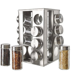 Rotating 16 Jar Spice Jar & Rack Set