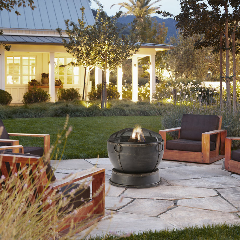 Pleasant Hearth Athena Steel Wood Burning Fire Pit & Reviews Wayfair