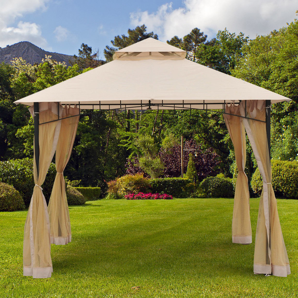 Outsunny 10 X Steel Patio Gazebo Wayfair