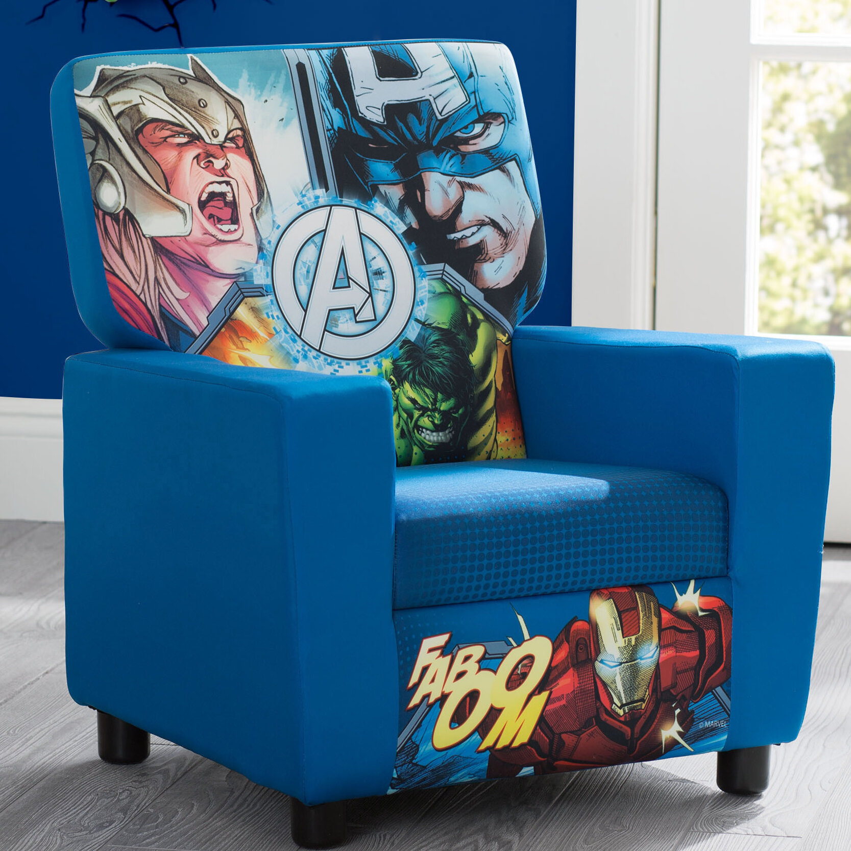 Delta Children Marvel Avengers High Back Upholstered Kids Club Chair