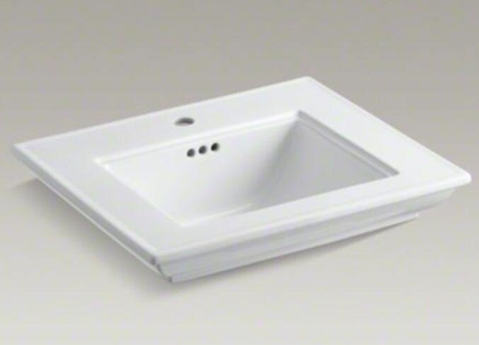 memoirs ceramic 25 pedestal bathroom sink with overflow