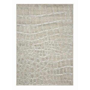 Mysterio Ivory Checked Area Rug