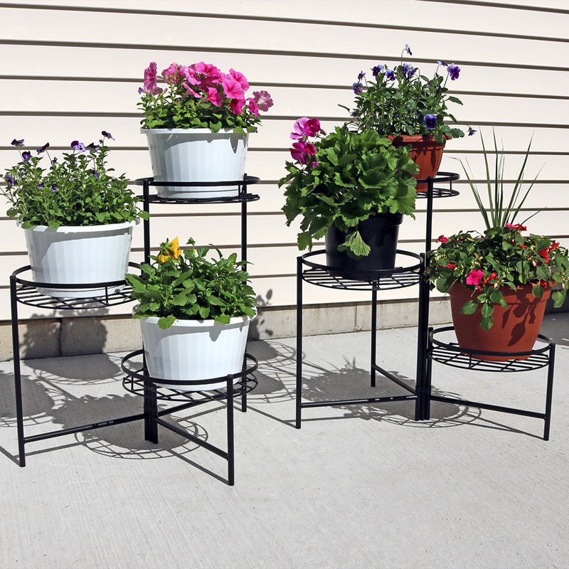 SunnyDaze Decor 3Tiered Indoor/Outdoor Plant Stand Set