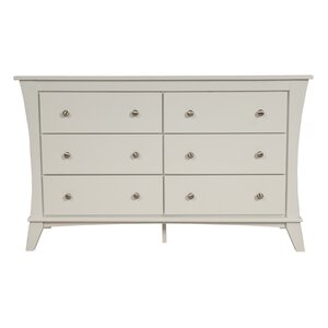 Long Beach 6 Drawer Double Dresser with Hutch