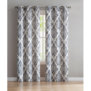 Blumenthal Geometric Semi-Sheer Grommet Curtain Panels (Set of 2)