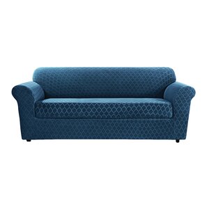 Stretch Grand Marrakesh Box Cushion Loveseat Slipcover