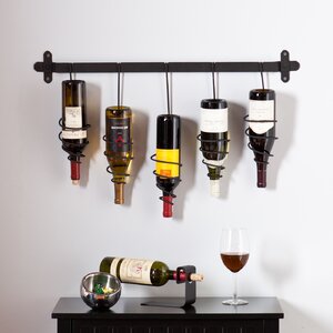 Justis 5 Bottle Wall Mounted Wine Rack