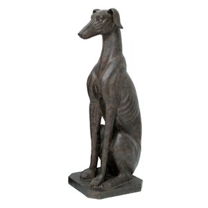 Sitting Greyhound Statue