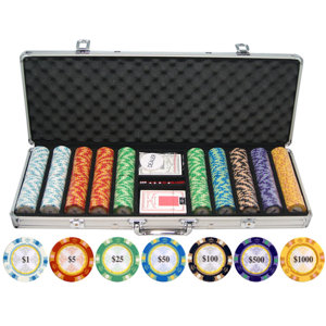 500 Piece Monte Carlo Clay Poker Chips Set