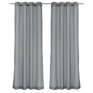 Aura Elegant Solid Sheer Grommet Panel Pair (Set of 2)