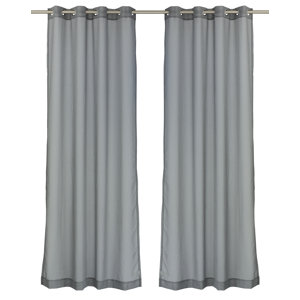 Aura Elegant Solid Sheer Grommet Panel Pair (Set of 2)