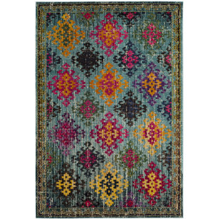 Ikat Rugs Wayfair Co Uk Marylou Blue Pink Rug