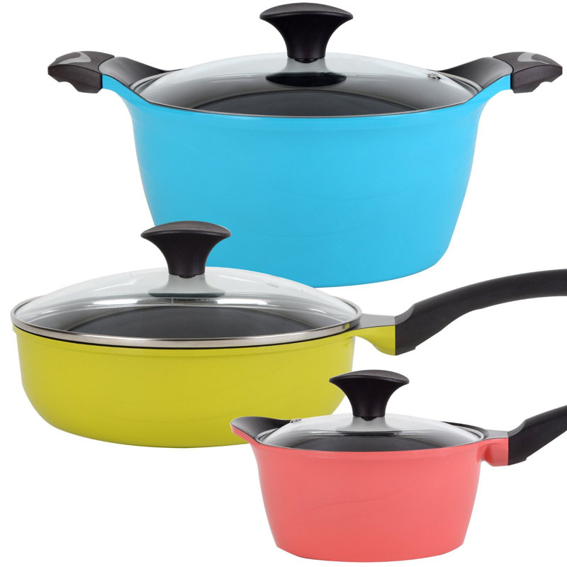 6 piece non stick cookware set