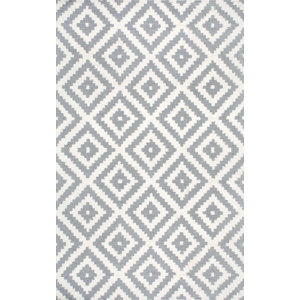 Obadiah Hand-Woven Wool Gray Area Rug