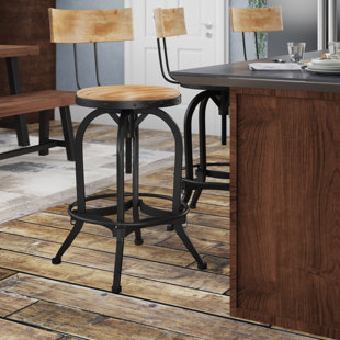 Wrought Iron Bar Stool Wayfair Oria Adjule Height Swivel Bar Stool