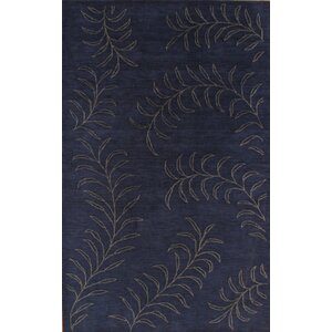 Hand-Knotted Black Area Rug