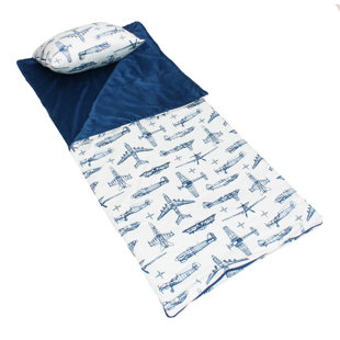 Dinosaur Sleeping Bag Wayfair Solomon Blueprint Airplane Printed Micromink Children S Sleeping Bag